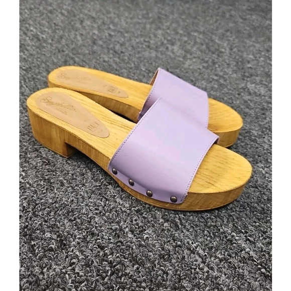 Seychelles Marine Layer Clog Sandal Size 7 Lavender Leather